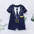 thumbnail image 6 of KVPLBQFD Boys Jogging Suits Baby Summer Suit Pilot Climbing Suit Short Sleeve with Hat for Casual Going out from 0 to 24 Months Outdoor Baby Gear Baby Boys' Overalls 4t Clothes for Girls, 6 of 8