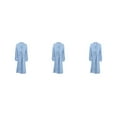 thumbnail image 2 of yingyy 1/2/3/5 Femmes Printemps Style Décontracté Ouvert devant Vêtements de Nuit Filles Simple Robe de Nuit à Manches Longues Vêtements de Pyjama Maison Bleu P 3 Pcs, 2 of 6