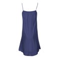 thumbnail image 4 of Cobkk Plus Size Maxi Dress Women's Fashion Sleeveless Summer Tassel Cotton Fashion Long Dress Summer Dresses For Women 2024 Vacation J-968 Navy M, 4 of 6
