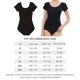 thumbnail image 2 of Maillot de manga corta para mujer, cuello redondo, ropa de ballet para adultos (XL), 2 of 8