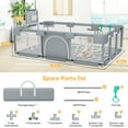 thumbnail image 7 of babyeap Baby Playpen,73 Inch Extra Large Baby Playard,Playpen for Babies and Toddlers With Basketball Hoop,Children Kids Play Fence for Indoors Outdoors,Gray, 7 of 7