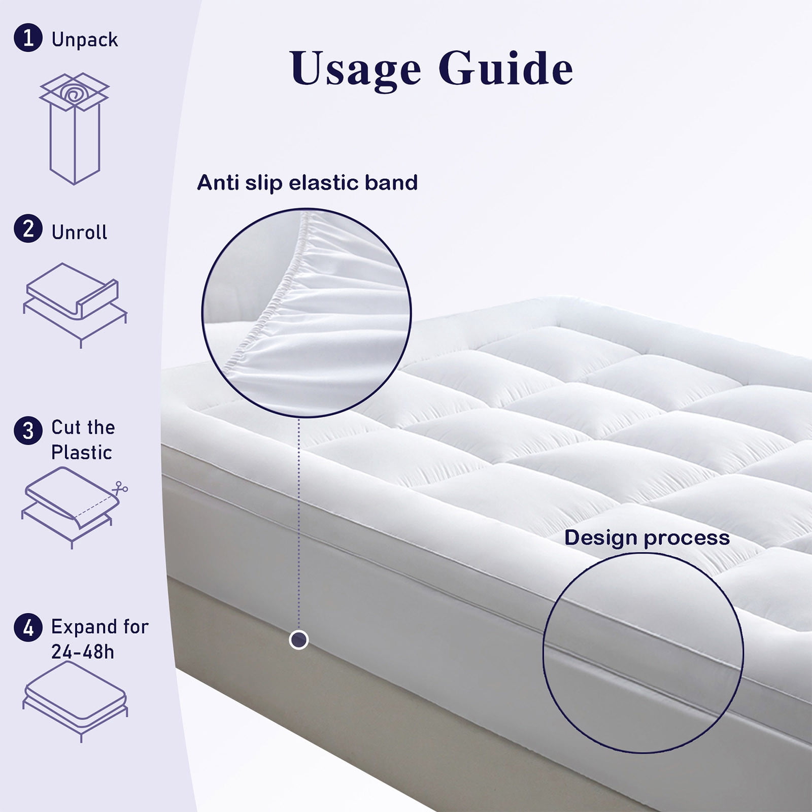 West Month Mattress Topper Twin Size,Premium Quilted 1000Gsm Extra Thick Mattress Topper,Twin Mattress Topper,Mattress Topper Twin,Twin Bed Mattress Topper,Mattress Topper Twin Size Bed