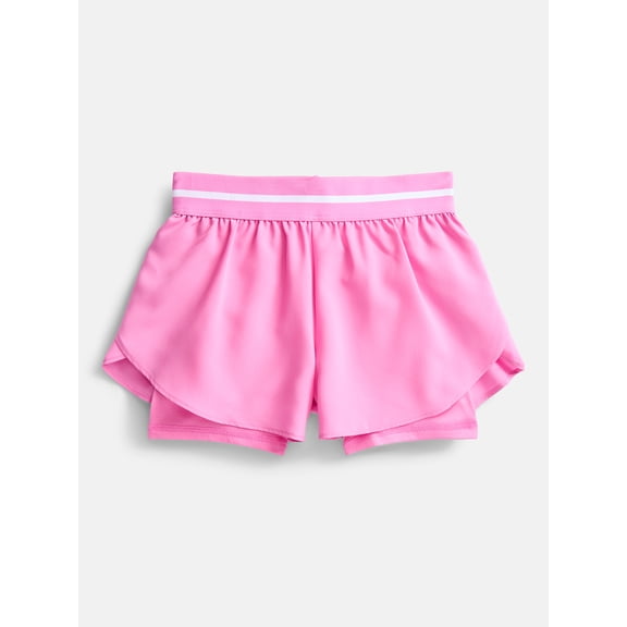 Athletic Works Girls Active 2 In 1 Shorts, Sizes 4-18 & Plus
