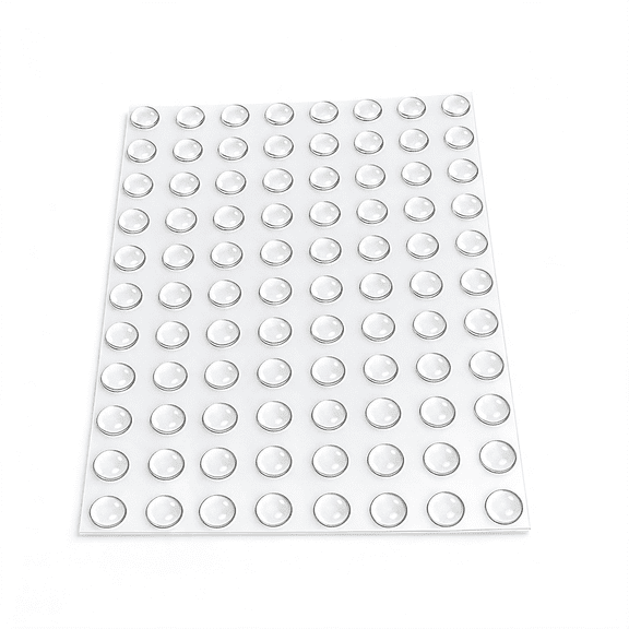 LQSEO Small Door Bumpers Self-Adhesive Clear Rubber Feet Tiny Bumpons 1/4" Diameter X 1/16" Thick 100 Pack, Cabinet Door Bumper Shockproof