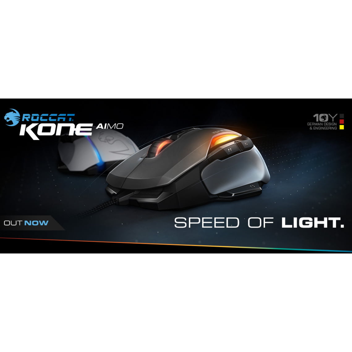 Roccat Kone Aimo Mouse Optical 8 Buttons Wired Usb White Walmart Com Walmart Com