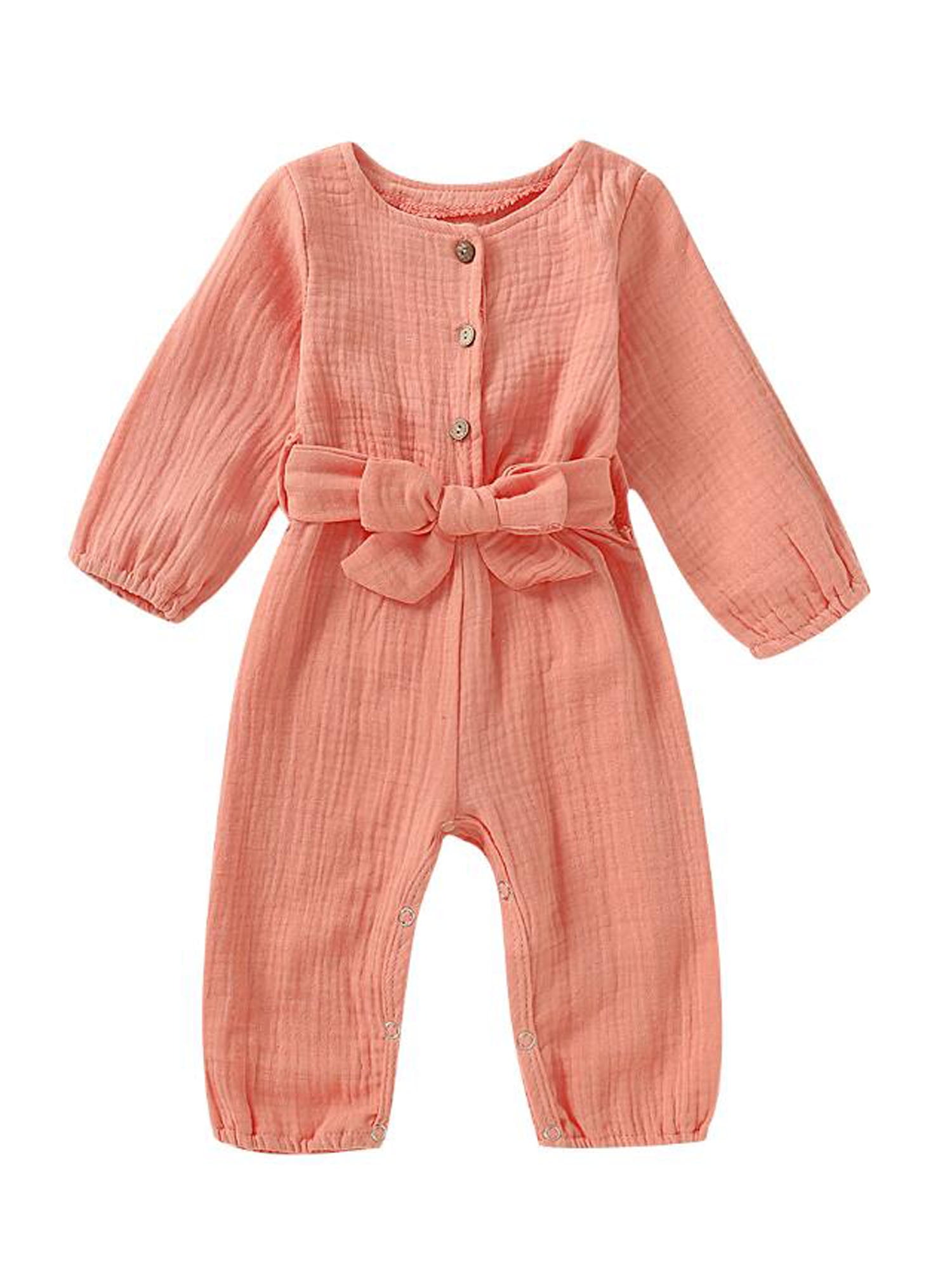 linen romper baby girl