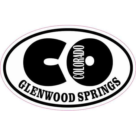 4in x 2.5in Oval CO Glenwood Springs Colorado Sticker