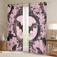 thumbnail image 2 of Manfei Halloween Bat Teens Blackout Curtains Set of 2 (52x84 Each), Gothic Romantic Skeleton Window Curtains, Tribal Western Damask Curtains and Drapes, Window Curtains Room Decor, 2 of 6