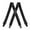 Black, variant on Men's X-Back Suspenders, 4-Clip Adjustable Elastic Formal Casual Black