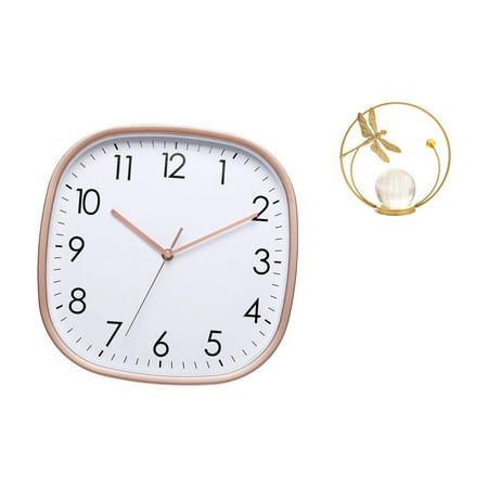 deevoka Vintage Digital Wall Clock Sculpture Metal Figurine Desk Ornament Large Art for Dining Room
