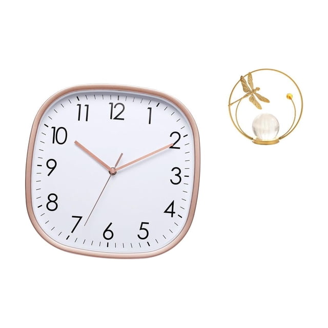 Reloj de pared elegante con forma de bola de cristal grande, adorno de escritorio, construcción en PP, adecuado para el hogar, la oficina, la sala de