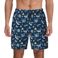 thumbnail image 2 of Goofa Sea Turtle Printed Men's Swim Trunks Board Shorts Quick Dry Mens Swimming Trunks with Compression Liner,Breathable Fit Hawaii Beach Shorts-3X-Large, 2 of 9