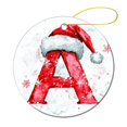 thumbnail image 3 of Ceramics Ornaments Custom Initial A Letter Name Christmas Gift 3" Ceramic Christmas Ornament Initial Letter Monogrammed Best Gifts for Christmas Gifts for Women Men On Christmas, 3 of 5