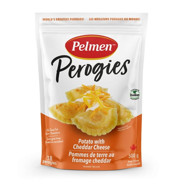 Pelmen Potato with Cheddar Cheese Perogies, 500g Bag, WORLD'S GREATEST PEROGIES!