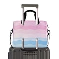 thumbnail image 2 of FORMRS 16" Laptop Bag Carrying Sleeve Case with Handle Travel Shoulder Briefcase, Light Pink Stripes, 2 of 8