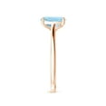 thumbnail image 3 of ANGARA Natural Prong-Set Cushion 1.2 ct Aquamarine Solitaire Ring in 14K Rose Gold for Women (Size-8x6mm) | March Birthstone, Birthday, Anniversary, Jewelry Gift for Women | Natural Aquamarine Ring, 3 of 9