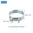 thumbnail image 2 of 10Pack Mini Fuel Line Pipe Hose Clamp Clip, Adjustable 32-34mm, Zinc Plated, 2 of 5