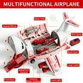 thumbnail image 2 of KukuFun Airplane Toys for Toddlers Ages 1 2 3 4 5 Years Old Boys Girls, Large Transport Spray Aeroplane Toys with 10 Fire Truck Vehicles, 3-6 Years Old Boys Toys, 2 of 8
