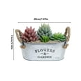 thumbnail image 6 of Christmas Ornaments Vase/Flower Pot Rustic Small Metal  Plant Container Bucket with 'Flowers & Garden' Quote and Handles Balcony Decor Christmas Decor Graduation Party Decor, 6 of 6