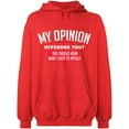 thumbnail image 2 of OXI Hoodie Sweatshirt - My Opinion Offended You, Basic Casual Hoodie for Men's and Women Fleece Hoodie Long Sleeve - Red 2X-Large, 2 of 3