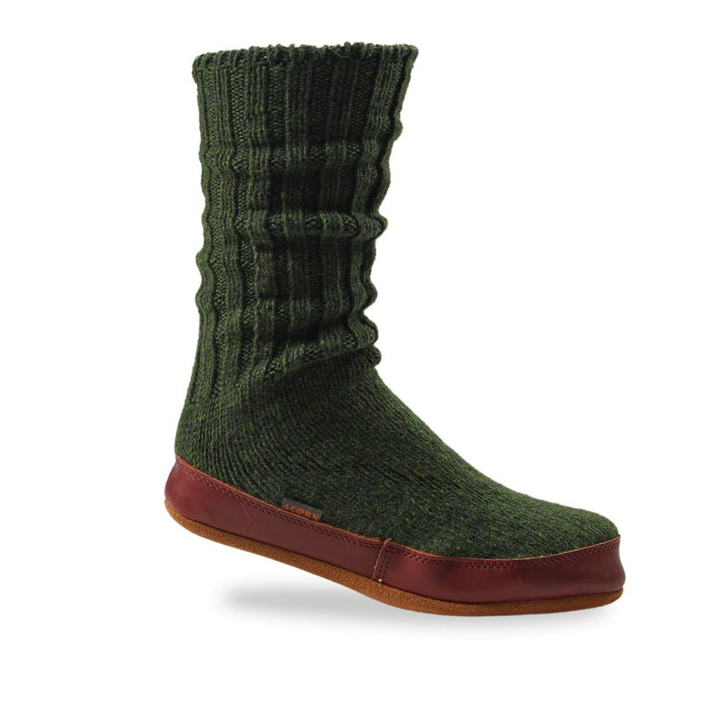 Acorn acorn unisex slipper sock, pine ragg wool, xxsmall(56 women's