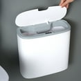 thumbnail image 2 of Kitchen Trash Can Touchless Sensor Trash Can 13 Liter/3.4 Gallon Small Capacity Trash Can with Lid Sensor Kitchen Bin Recycling for Kitchen/Living Room/Office Small Trash Can, 2 of 8