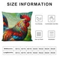 thumbnail image 5 of Leisuo Throw Pillow Covers Rural Rooster Foraging Farmhouse Painting Home Decor Long Pillowcases Soft Pillow Case for Sofa Bedroom, 5 of 5