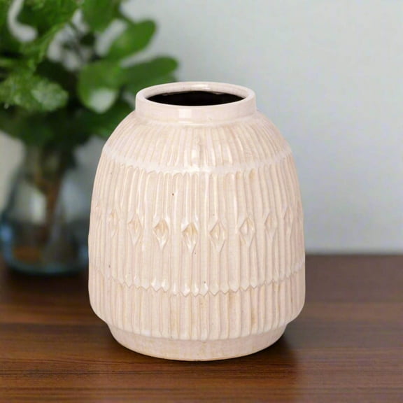 Sabbie Round Ceramic Vase