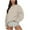 Beige, variant on Fall Fashion Must Haves Solid Color Long Sleeve Pullover Sweatshirt Tops for Women Cozy Fall Winter Essential Soft Sweatshirts Women Fall Clothes