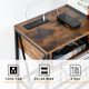 thumbnail image 4 of Mesa Consola con Tomacorrientes y Puertos USB, Mesa Entrada con Estantes Almacenamiento 3 Niveles, Mesa Sofá Angosta, Soporte TV Alto, Barra Café, Vintage y Negro, 4 of 7