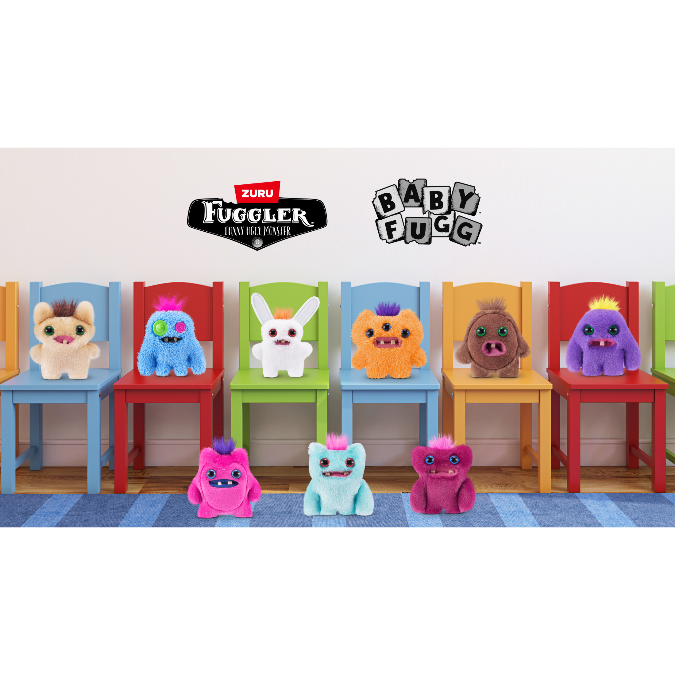 Fuggler Baby Fuggs 3.5-inch Series 4 (Mr Needles - purple) by ZURU, Funny Ugly Monster Plush Toy