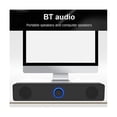 thumbnail image 3 of Barra de sonido con alimentación USB y altavoz Bluetooth 5.0, subwoofer estéreo de graves envolventes 4D, barra de sonido para computadora portátil, color negro, 3 of 5