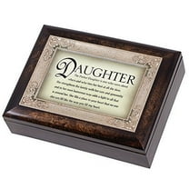 The Perfect Daughter Burlwood Jewelry Music Box Plays Amazing Grace