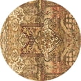 thumbnail image 1 of Ahgly Company Indoor Round Persian Brown Traditional Area Rugs, 5' Round, 1 of 4