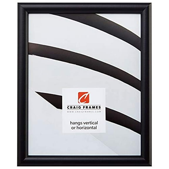 Craig Frames Bullnose Contemporary Black Composite Picture Frame