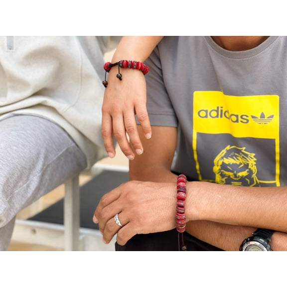 Tibetan Embedded Yak Bone Medicine Wrist Mala/ Bracelet for Meditation