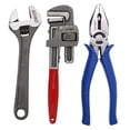 thumbnail image 2 of Combo Pack Of 3 Tool Kits Set For Home | Contains 8 Inch Adjustable Spanner, 8 Inch Combination Plier, 10 Inch Pipe Wrench, Pouch Packing | Chrome Vanadium Steel, Heavy Duty Tool Kit, 2 of 5