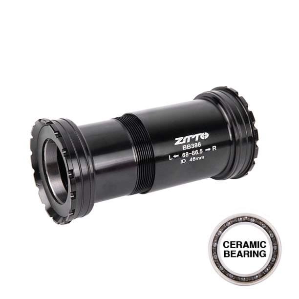 Greeniant Soporte inferior ZTTO, ajuste a presión, rodamientos de bloqueo de rosca de cerámica, pieza de repuesto, componentes portátiles de Ciclismo Negro Greeniant OD002951-01B
