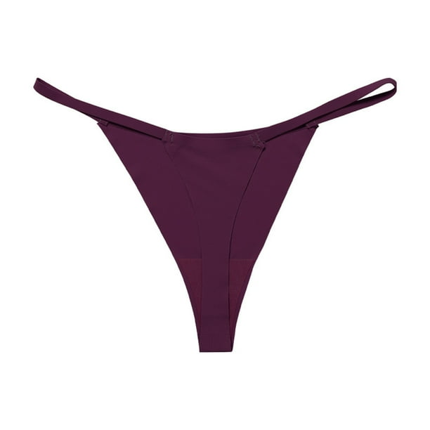 Puntoco Ropa interior breve para mujer, moda para mujer, color sólido, cintura baja, tanga de encaje, pantalones transpirables sin marcas para niñas