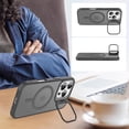 thumbnail image 4 of Magnetic for iPhone 16 Pro Case, Built-in Camera Kickstand, Compatible with Magsafe Wireless Charging, Translucent Matte Protective Cover- Gray, 4 of 6
