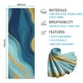 thumbnail image 2 of Blue Marble Gold Wave Pattern Hot Yoga Mat Towel Non Slip for Hot Yoga - Quick-Drying Yoga Mat Cover with 4 Corner Pockets with Travel Bag - Hot Yoga Towel Non Slip 74"x26", 2 of 6