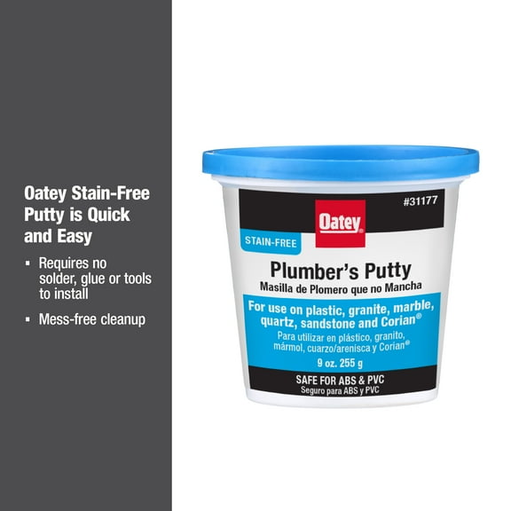 Oatey 31177 9 oz. Multi-Surface Stain-Free Plumbers Putty