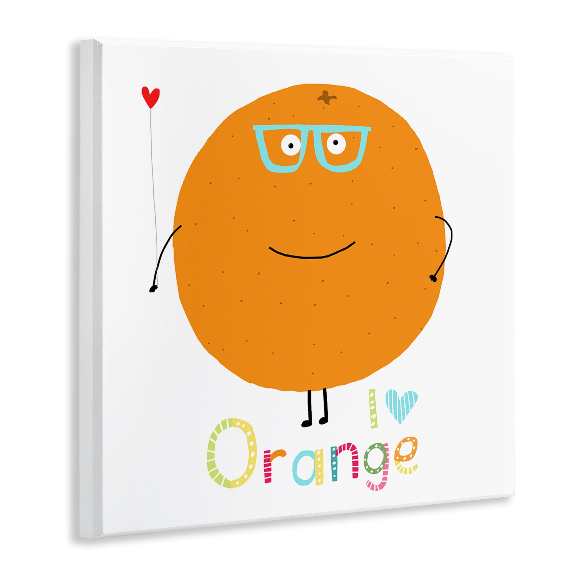 Stupell Industries Fun Smiling Orange Food & Beverage Painting Unframed Art Print Wall Art, 12 x 12