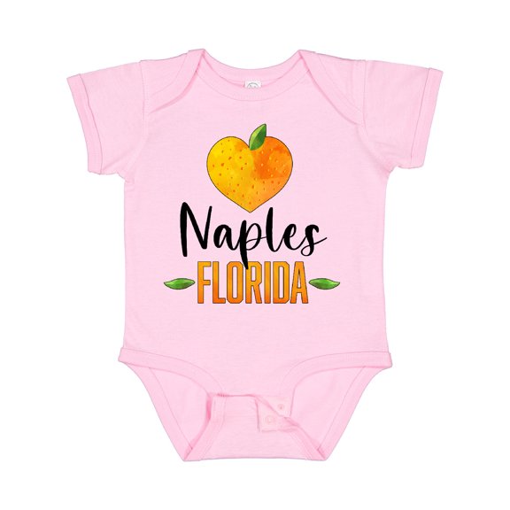 Inktastic Naples Florida Orange in Heart Boys or Girls Baby Bodysuit