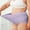 Purple, variant on Womens Tummy Control Plus Size High Waisted Underwear - Stretch Nylon Spandex Panty with Swan Embroidery, Pink, Sizes M-XXXXXL,Size 2XL