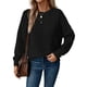 thumbnail image 2 of Suéteres de Mujer de Otoño, Informales, de Larga, Ligeros, de Gran Tamaño, Tipo Pulóver Negro XL, 2 of 7