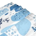 thumbnail image 3 of Bath Curtain & Non-Slip Bath Mat Set 12-Grommet Shower Curtain Memory Foam Bath Rug Cartoon Snowflakes and Shapes, 3 of 8