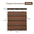 thumbnail image 2 of 36 Pack Co-extruded Wood Plastic Interlocking Deck Tiles,12"x12" Patio Floor Decking Tiles Maintenance-Free Interlocking Deck Tiles for Outdoor and Indoor Use,Mahogany, 2 of 8