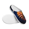 thumbnail image 3 of Fotbe Yellow Fish Seahorse Pattern Women's Fuzzy Curly Fur Memory Foam Loafer Slippers Indoor Outdoor Slippers Winter Home Shoes-39/40, 3 of 7