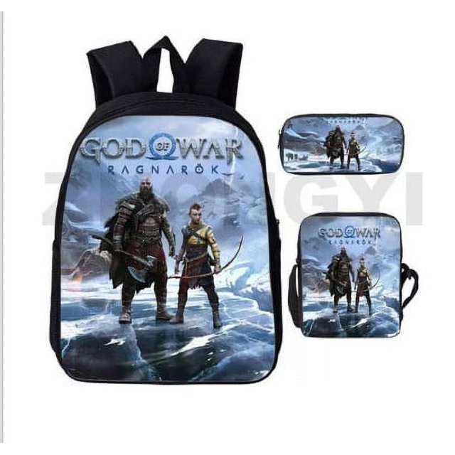 Primary And Secondary School Students Animation Backpack, Youth Schoolbag Three-piece Set-SinKeeU